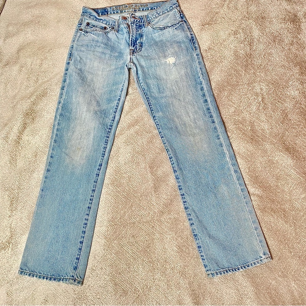 American Eagles Slim Straight Jeans Denim 100% Cotton Size US 26/28 - Pre-Loved - Picture 1 of 16